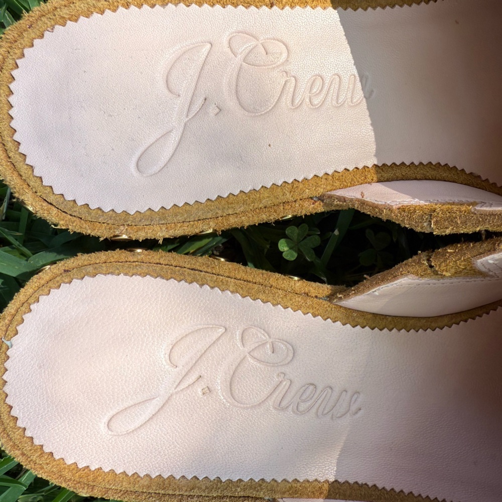 J. Crew Mules Dakota Suede Wood Sole Clogs Slip On Style Womens size 9.5 - Picture 7 of 9